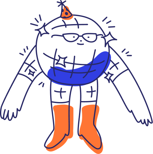 Team avatar with party hat